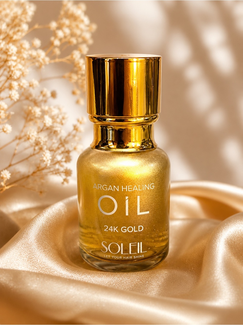 Soleil Argan Healing Oil 24K Gold Hair Treatment NEW